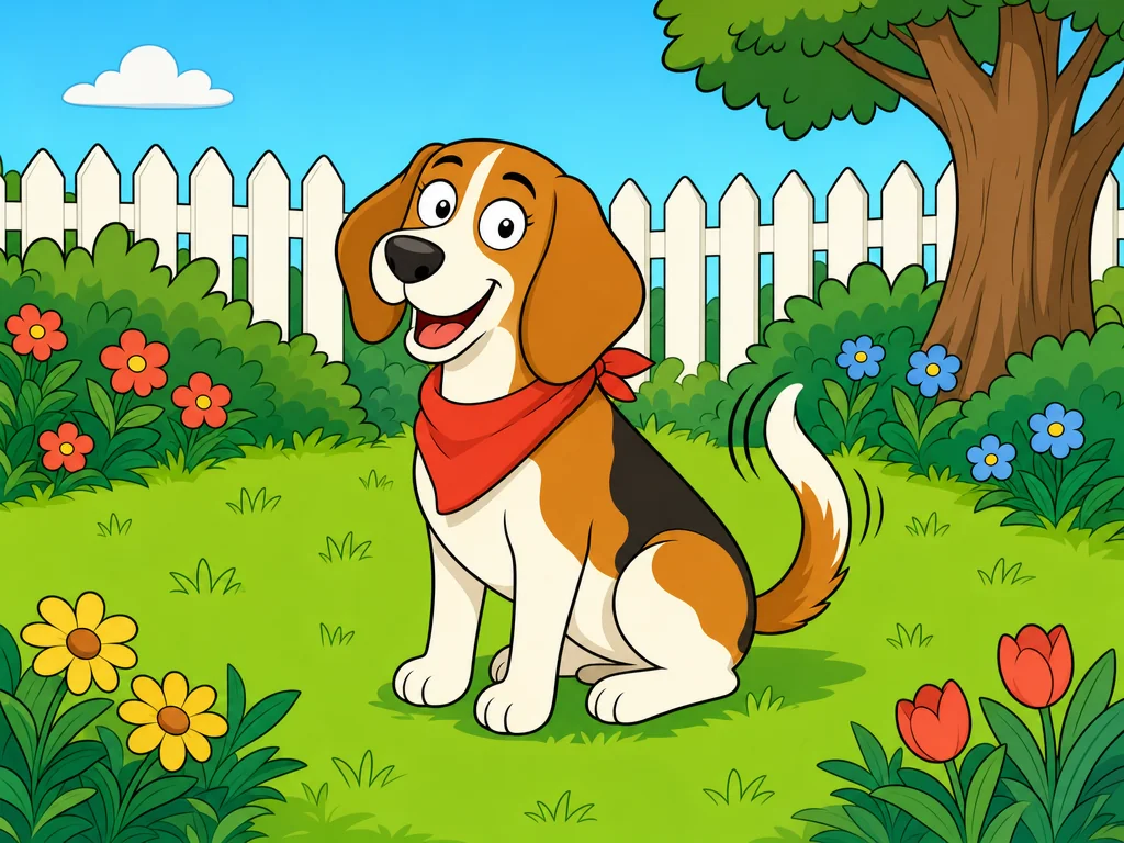 Beagle con la bandana rossa