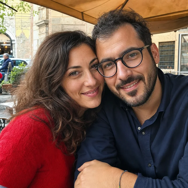 Esempio: foto di partenza per un ritratto di coppia