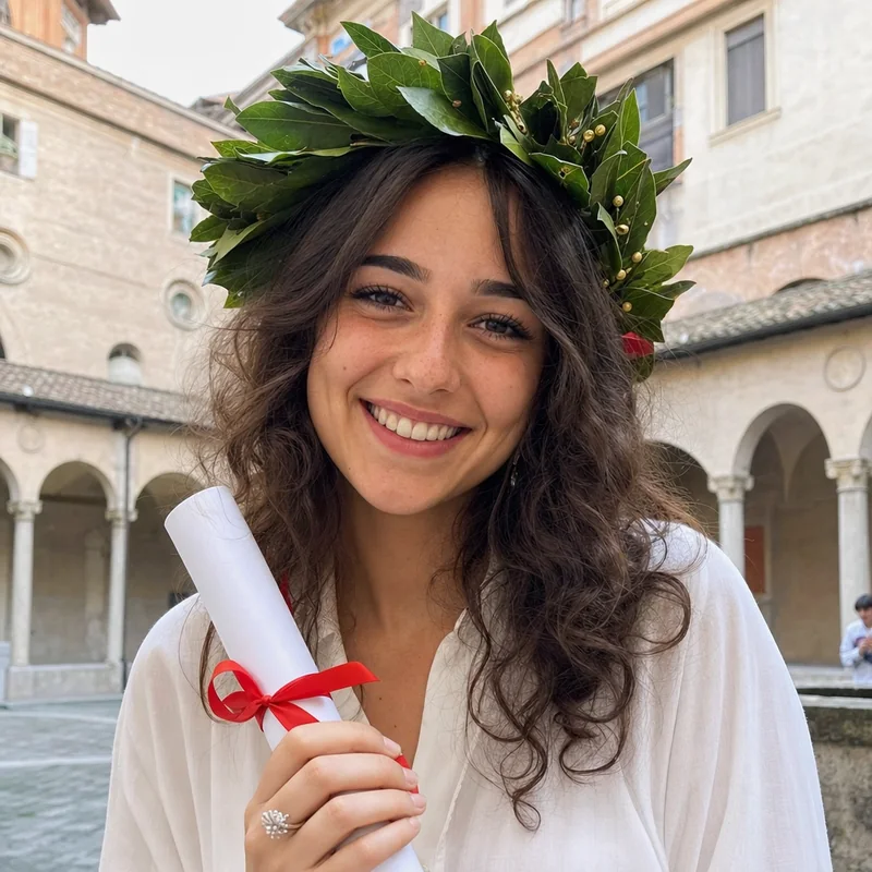 Esempio: foto di partenza per un caricatura di laurea