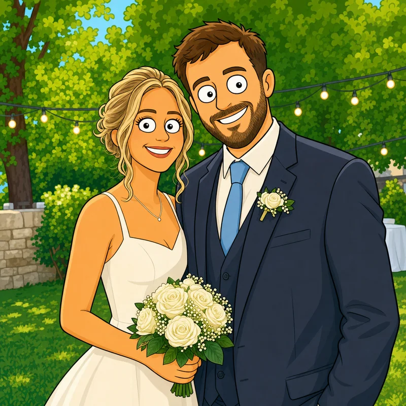 Esempio: caricatura degli sposi in stile Griffin